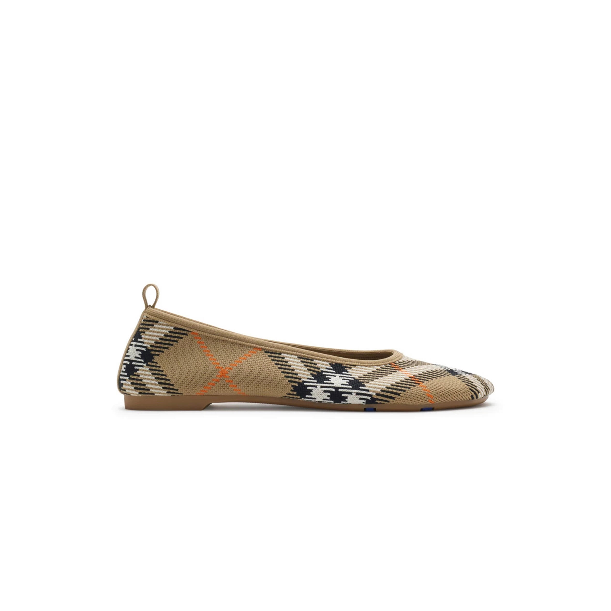 BURBERRY CHECK KNIT BABY BALLET FLATS 80990571